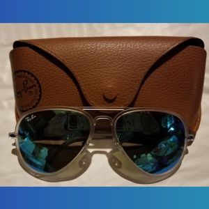 Nearly New Ray Ban Light Ray Aviators (Blue)